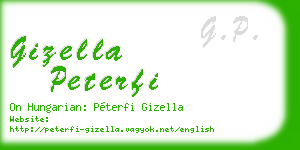 gizella peterfi business card